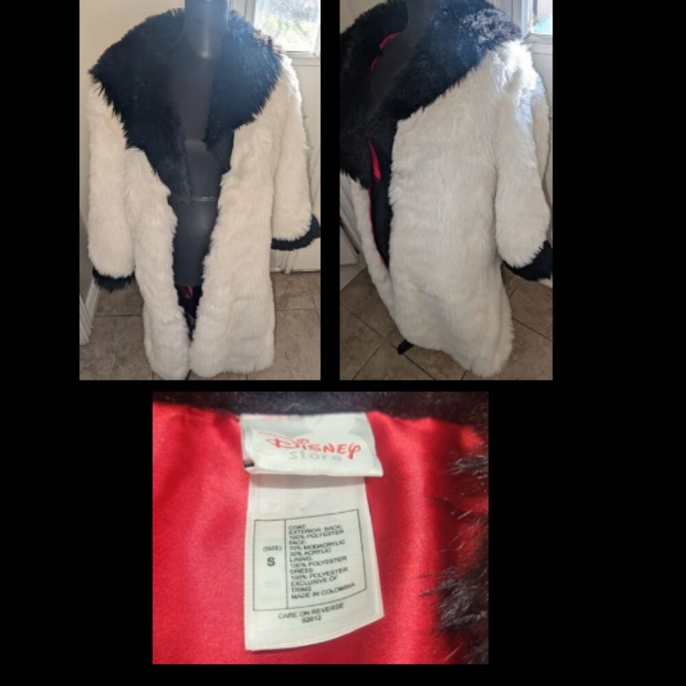 Vintage Disney Store - Cruella Deville Coat 101 Dalmatians Costume Coat Womens S